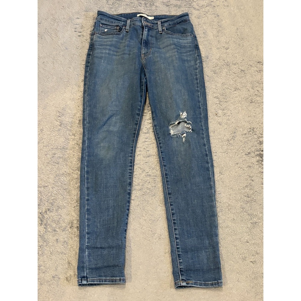 Levi's 721 Jeans Womens 28 High Rise Skinny Medium Wash Blue Denim Stretch